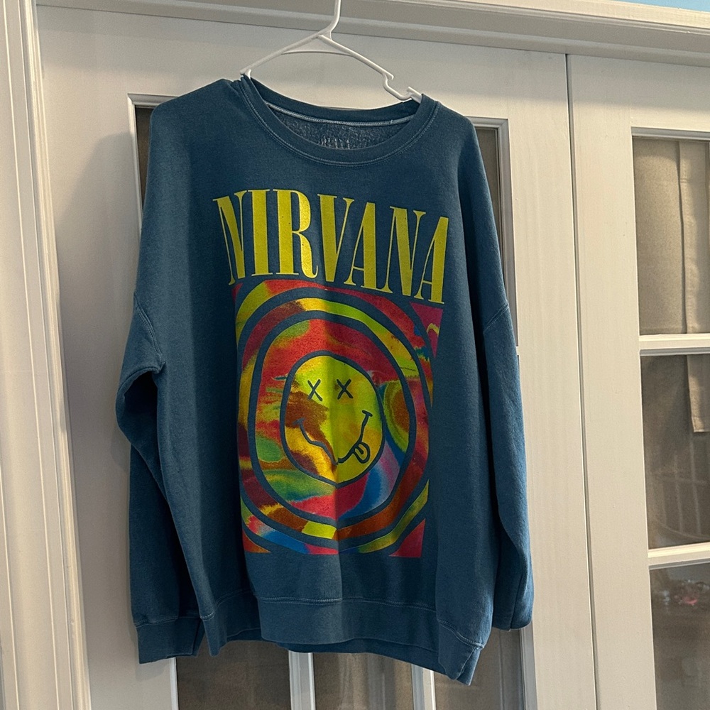 Nirvana Blue Graphic Sweatshirt